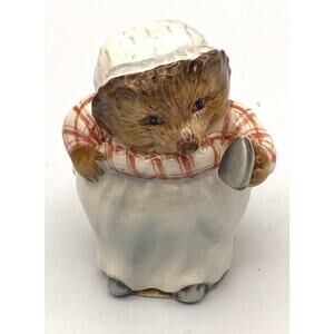 Vintage Beatrix Potter Mrs. Tiggy Winkle Gold Stamp